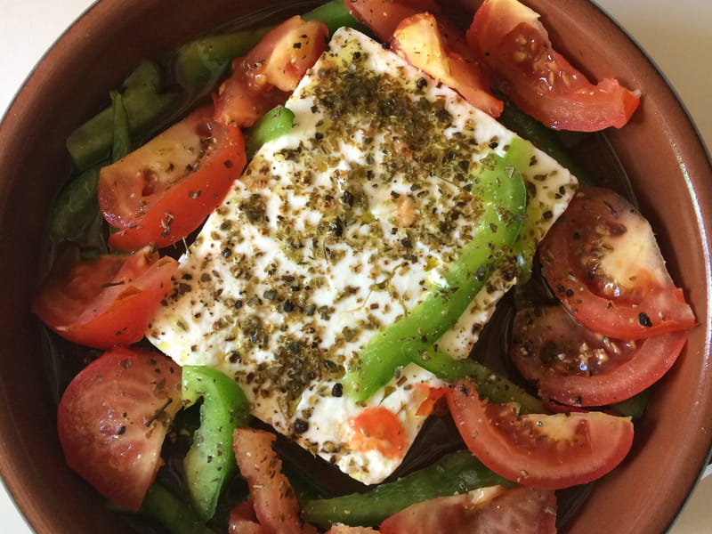 Baked Feta with Vegetables (Bouyourdi)