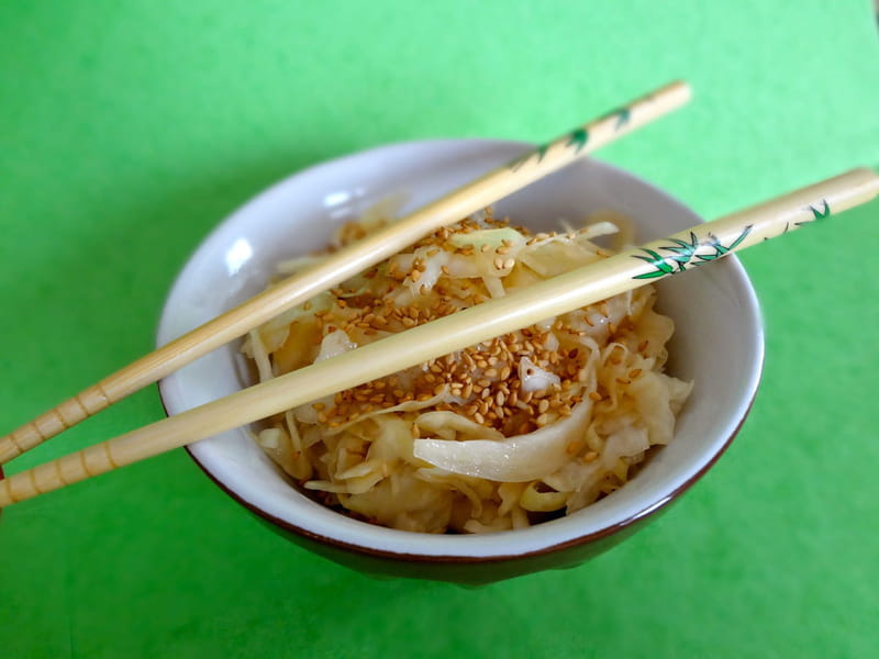 Japanese Cabbage Salad with Soy Sauce Vinaigrette