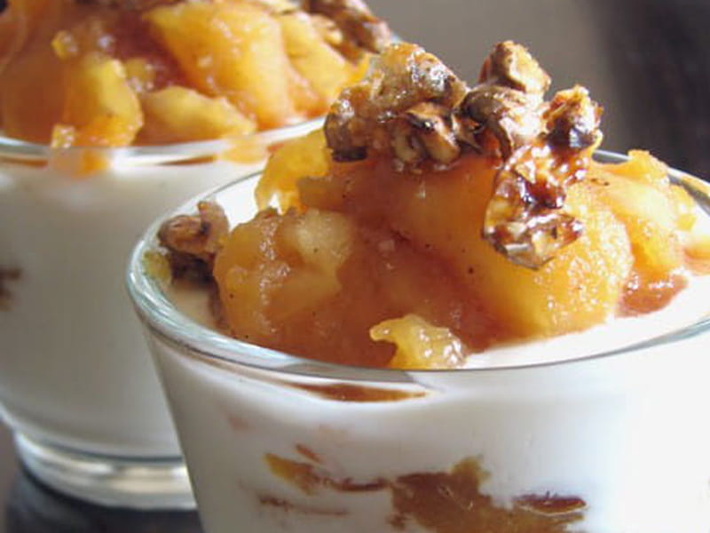 Spiced Apple Verrines with Caramelized Nuts