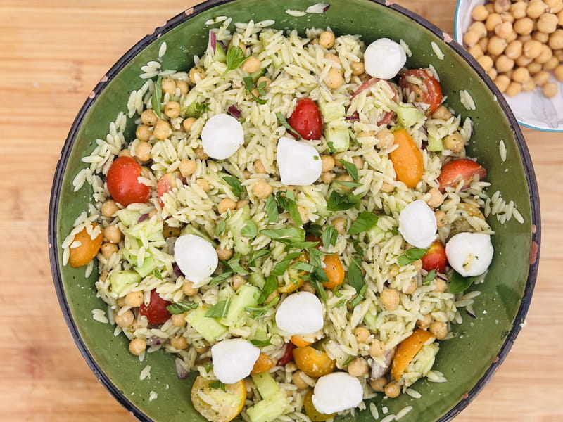 Easy Pesto Rice Salad