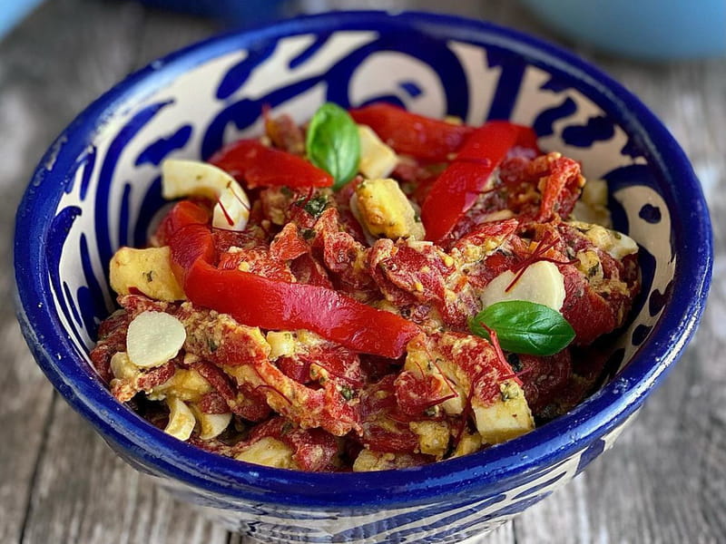 Red Pepper and Hard-Boiled Egg Salad